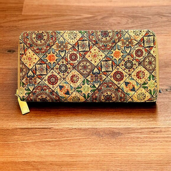Moda Clothing Handbags - Bohemian Floral Pattern Clutch Wallet